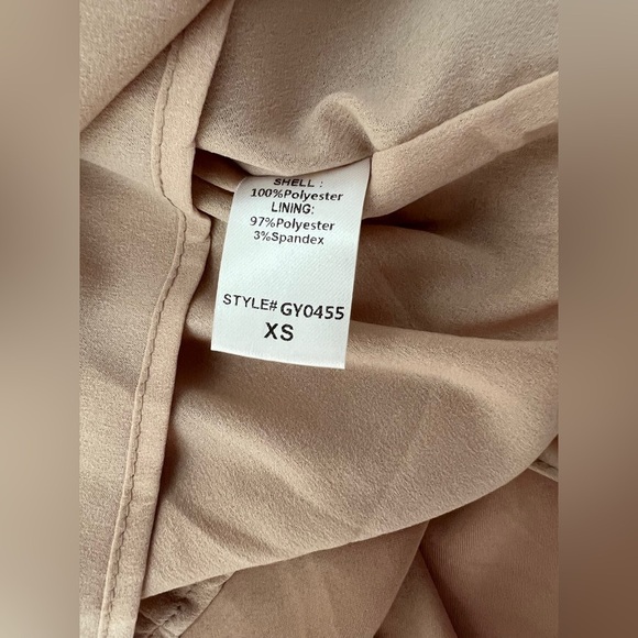 NEW DO+BE One Shoulder Satin Champagne Dress Cocktail Evening Party Night Out XS - Picture 9 of 11